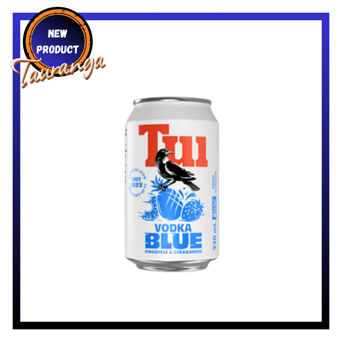 Tui Vodka Blue Low Sugar 10 Pack 330mL Cans (New)