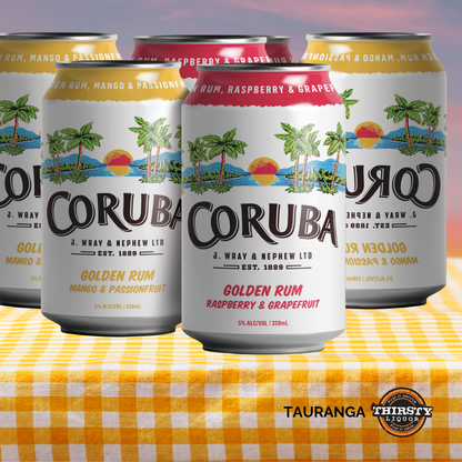 Coruba Mango & Passionfruit Rum 5% 10 Pack 330ml Cans - Thirsty Liquor Tauranga