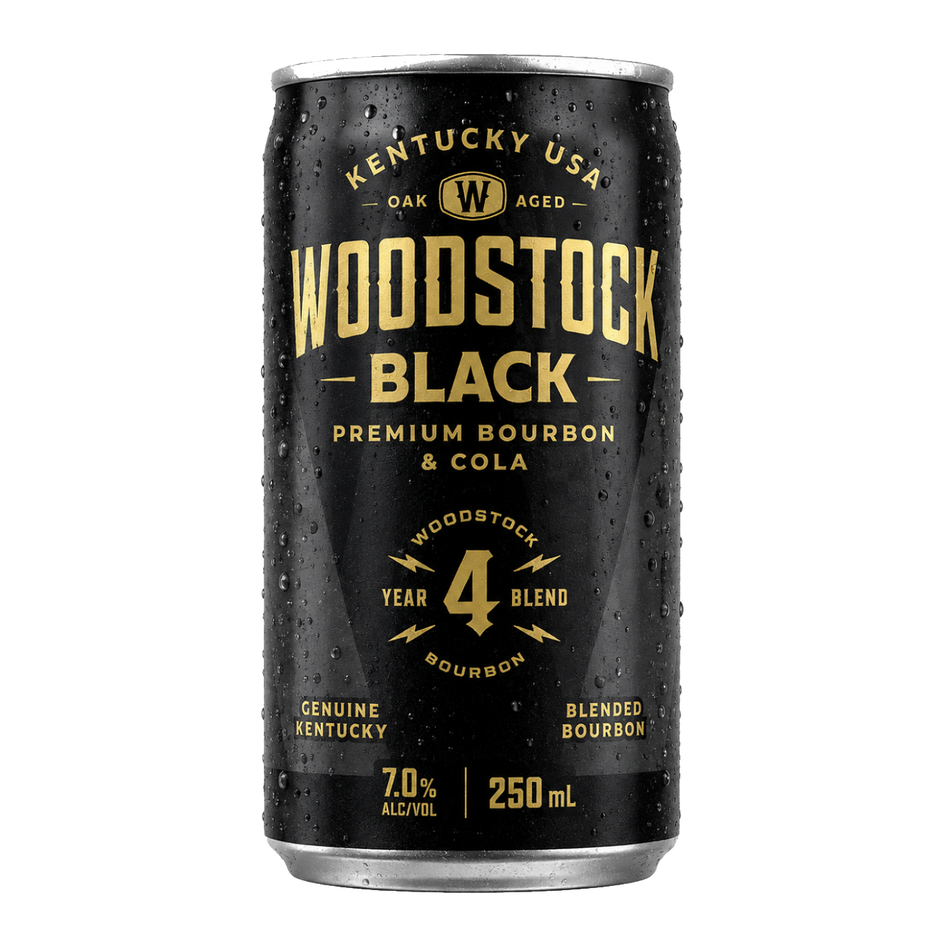 Woodstock 7% Black Bourbon & Cola 10 Pack 250mL Cans (New) (1st Week September)