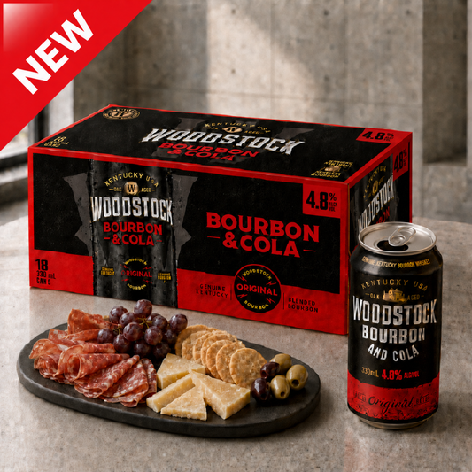 Woodstock 4.8% Bourbon & Cola 18 Pack 330mL Cans (New) (1st Week September)