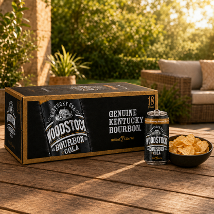 Woodstock 7% Bourbon & Cola 18 Pack 250mL Cans (New Packaging)