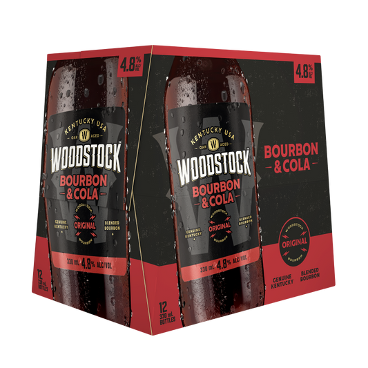 Woodstock 4.8% Bourbon & Cola 12 Pack 330mL Bottles - (S-EOL) - (HO-BS)