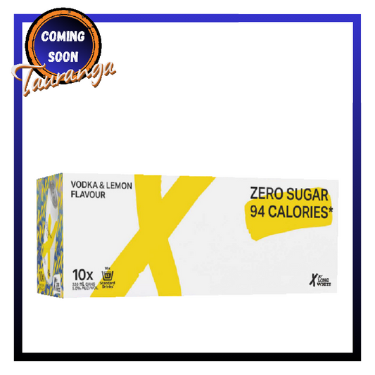 .   X By Long White Vodka & Lemon 10 Pack 330mL Cans (New) (Due Second Week October)