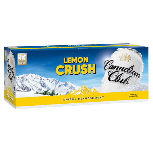 Canadian Club 4.8% Lemon Crush 10 Pack 330mL Cans (New) (HO-BS)