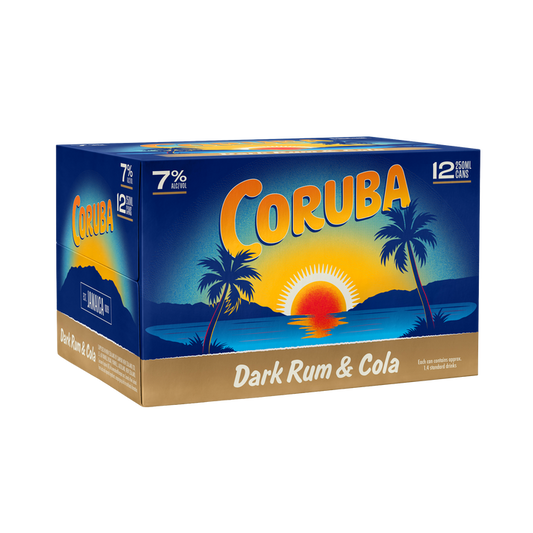 Coruba & Cola 7% 12 Pack 250mL Cans  (HO-BS)