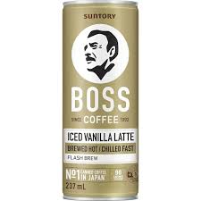 Boss Coffee Iced Vanilla Latte 237mL Can