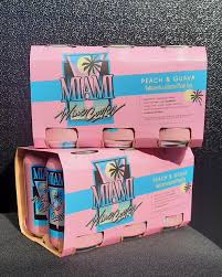 Miami Wine Cooler Peach & Guava 6 Pack 330mL Cans