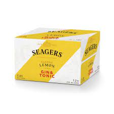 Seagers Lemon Gin & Tonic 7% 12 Pack 250ml Cans - Thirsty Liquor Tauranga