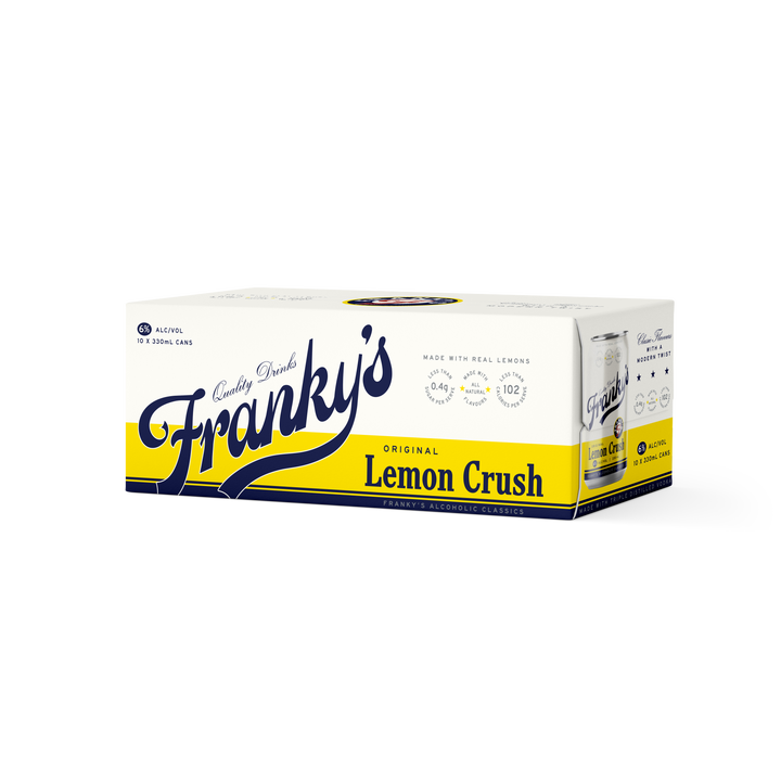 Franky's Lemon Crush 6% 10 Pack 330mL Cans (New-TLT)