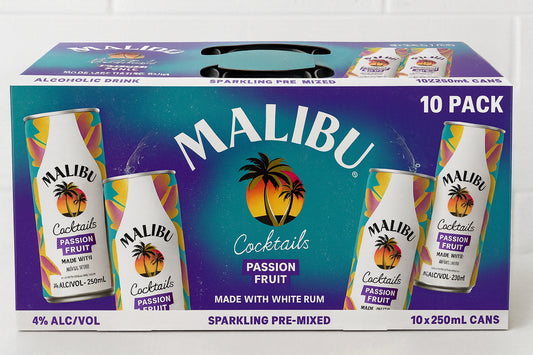 Malibu & Passionfruit 4% 10 Pack 250mL Cans