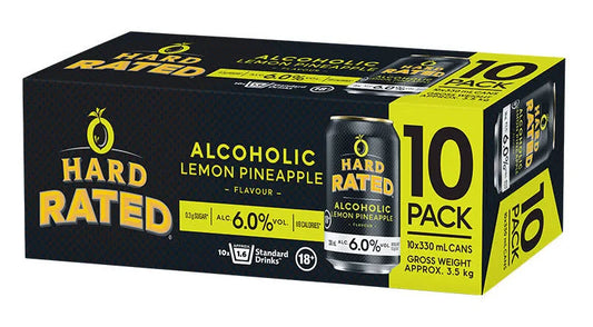 Hard Rated Lemon Pineapple 10 Pack mL Cans (New)