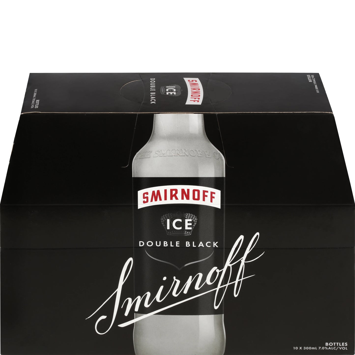 Smirnoff 7% Ice Double Black Lemon 10 Pack 300mL Bottles