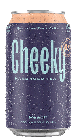 Cheeky Hard Iced Tea Peach 6.5% 10 Pack 330ml Cans - Thirsty Liquor Tauranga