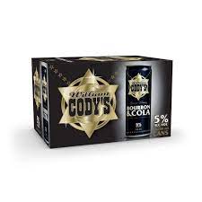 Codys Bourbon & Cola 4.8% 12 Pack 250ml Cans - Thirsty Liquor Tauranga