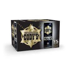 Codys Bourbon & Cola 4.8% 12 Pack 250ml Cans - Thirsty Liquor Tauranga