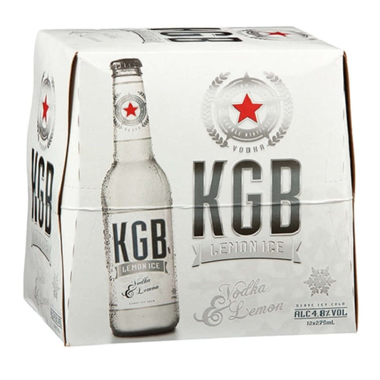 KGB Lemon Ice 4.8% 12 Pack 275ml Bottles - Thirsty Liquor Tauranga