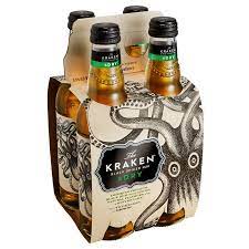 Kraken Black Spiced Rum & Dry 4 Pack 330ml Bottles - Thirsty Liquor Tauranga