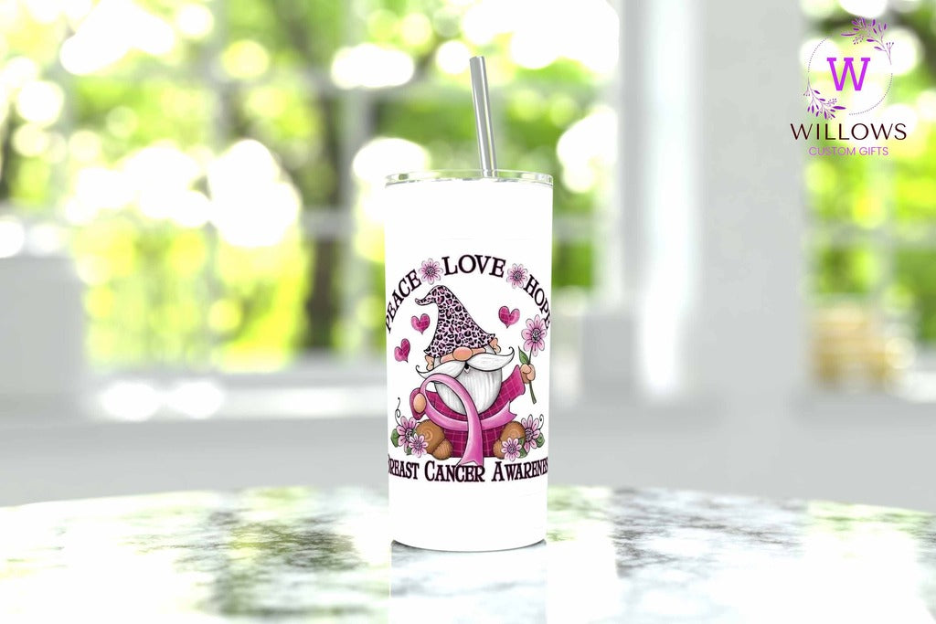 Breast Cancer - Peace & Love Gnome - Thirsty Liquor Tauranga