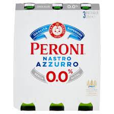Peroni Nastro Azzurro Lager ALCOHOL FREE 0.0% 6 Pack 330ml Bottles - Thirsty Liquor Tauranga