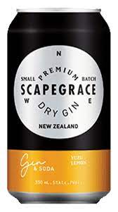 Scapegrace Gin & Soda with Yuzu Lemon 10 Pack 330ml Cans - Thirsty Liquor Tauranga