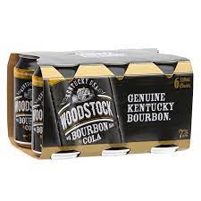 Woodstock Bourbon & Cola 7% 6 Pack 330ml Cans - Thirsty Liquor Tauranga