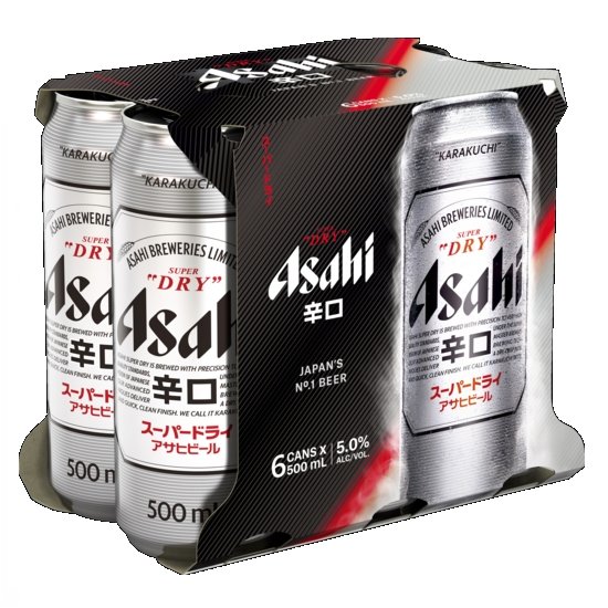 Asahi Super Dry 6 Pack 500ml Cans - Thirsty Liquor Tauranga