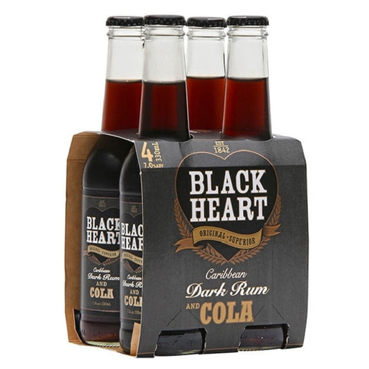 Black Heart 7% 4 Pack 330ml Bottles - Thirsty Liquor Tauranga