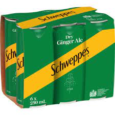 Schweppes Dry Ginger Ale 6 Pack 250ml Cans - Thirsty Liquor Tauranga