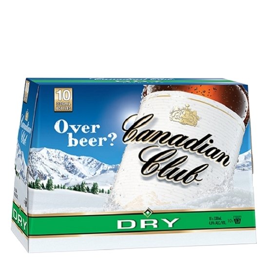 Canadian Club & Dry 4.8% 10 Pack 330ml Bottles - Thirsty Liquor Tauranga