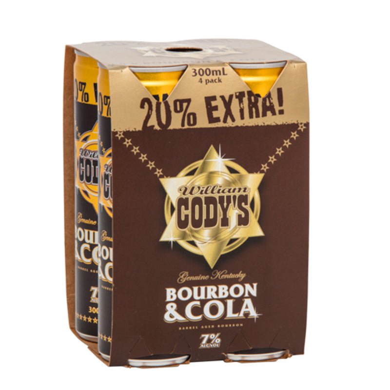 Codys Bourbon & Cola 7% 4 Pack 300ml Cans - Thirsty Liquor Tauranga