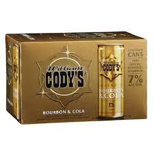 Codys Bourbon & Cola VSKB 7% 12 Pack 250ml Cans - Thirsty Liquor Tauranga