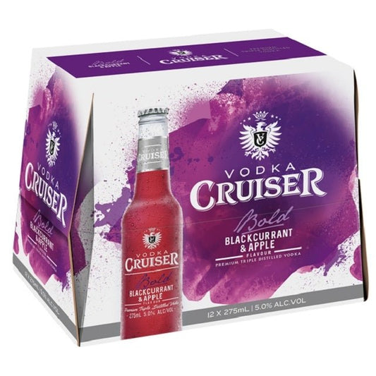 Cruiser Vodka Blackcurrant & Apple 4.8% 12 Pack 275ml Bottles