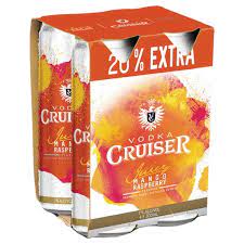 Cruiser Vodka Mango Raspberry 7% 4 Pack 300ml Cans - Thirsty Liquor Tauranga