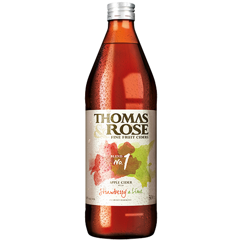 Thomas & Rose Strawberry & Lime Cider 500ml - Thirsty Liquor Tauranga