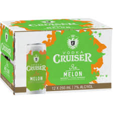 Cruiser Vodka Ice Melon 7% 12 Pack 250ml Cans - Thirsty Liquor Tauranga