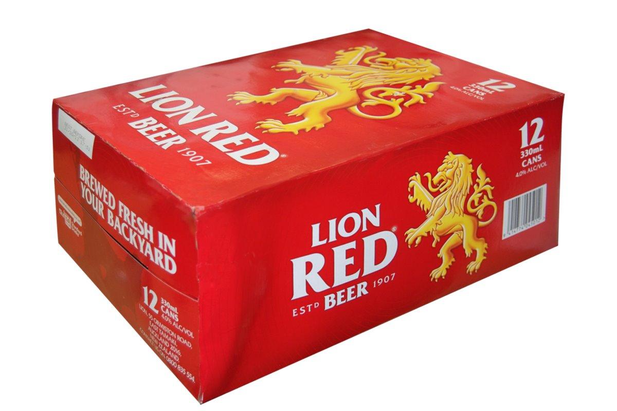 Lion Red 12 Pack 330ml Cans - Thirsty Liquor Tauranga