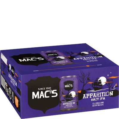 Mac's Apparition Hazy IPA 12 Pack 330ml Cans - Thirsty Liquor Tauranga