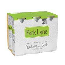 Park Lane Gin Lime & Soda 7% 6 Pack 250ml Cans - Thirsty Liquor Tauranga