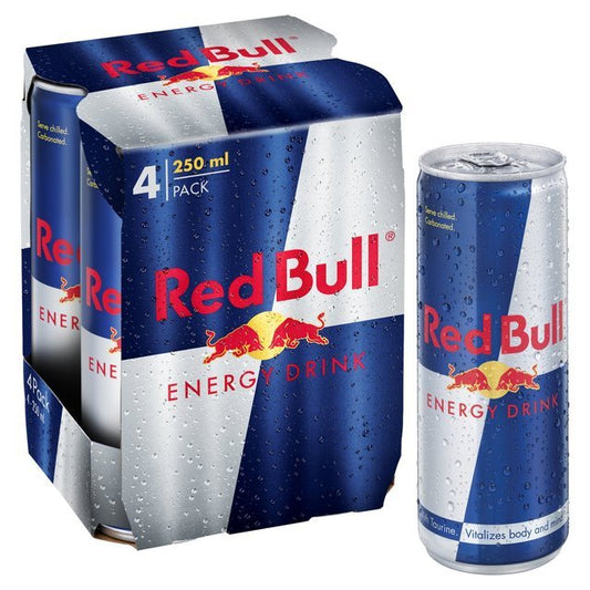 Red Bull 4 Pack 250ml Cans - Thirsty Liquor Tauranga