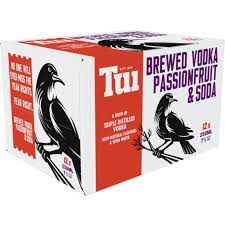 Tui Vodka Passionfruit & Soda 12 Pack 250ml Cans - Thirsty Liquor Tauranga